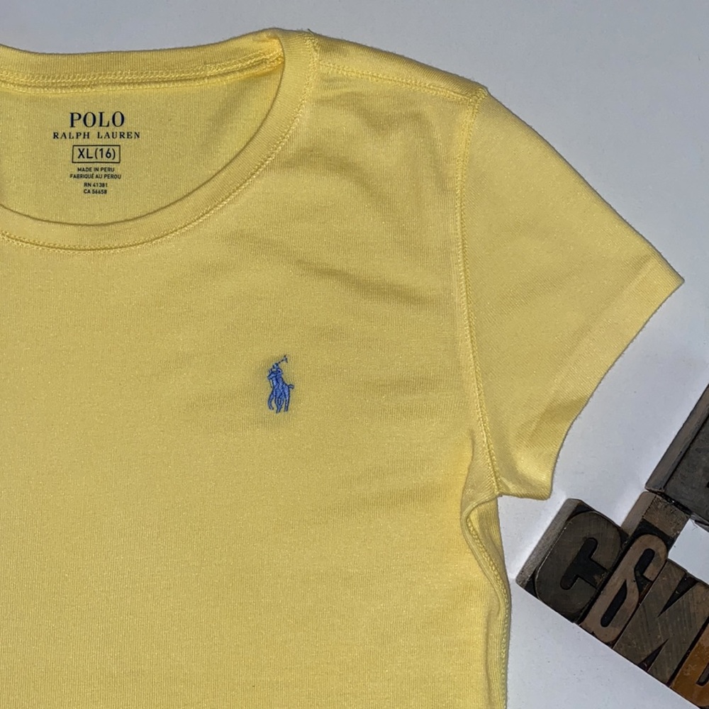🏇POLO by RALPH LAUREN Signature “🏇” Logo S/S T-Shirt in Yellow